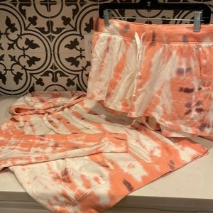 Tie die pajama lounging set